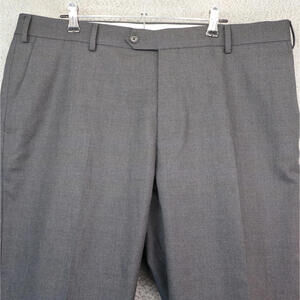 Trousers 54 Grey 100% Wool Lanificio Rogna Italy B25201